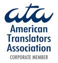 ATA corporate member badge for D&T Translations
